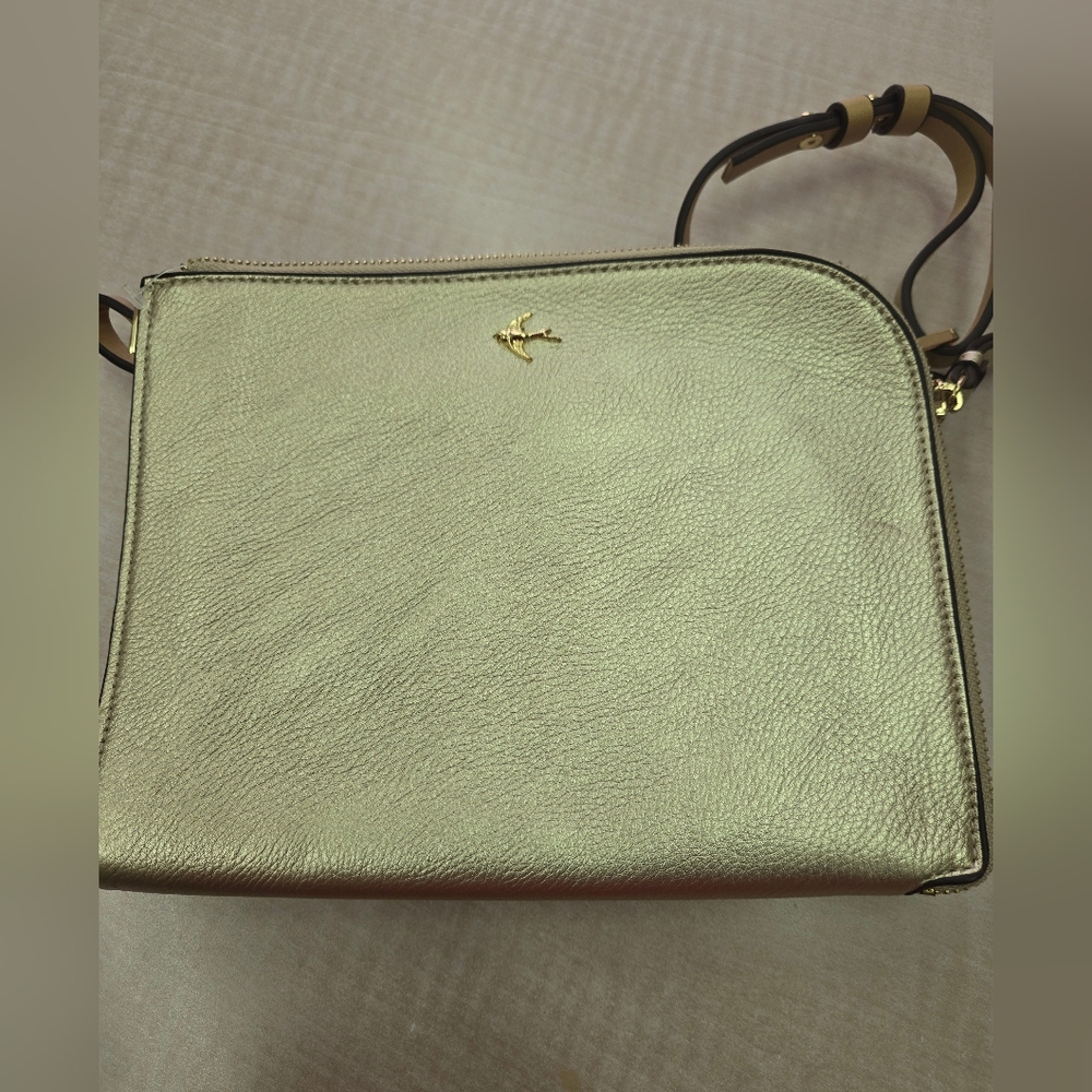 Kate Landry Gold Textured Crossbody Bag
